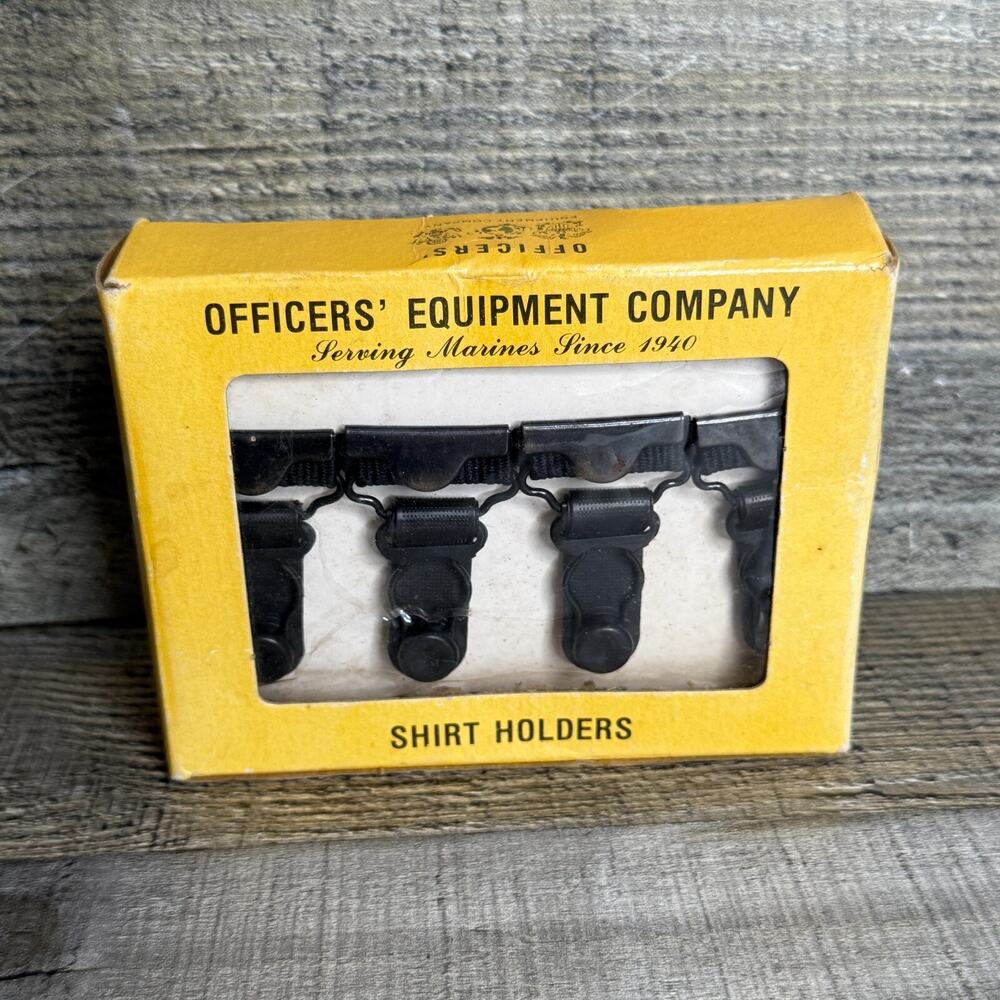 Officers' Equipment Company Shirt Holders Shirt Garter End Marine Military Black